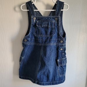 Old Navy Blue Denim Jumper Dress Skirt Girls Size 4/5 Sleeveless Jean Overall